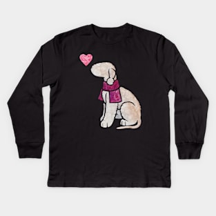 Bedlington Terrier (liver/sandy) Kids Long Sleeve T-Shirt